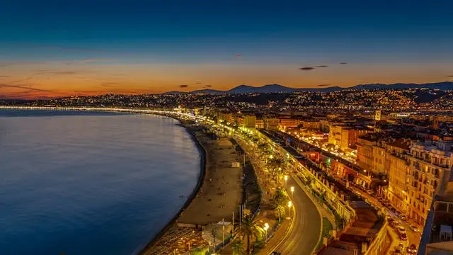 An aerial view of Nice