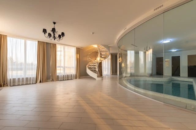 An interior with pool