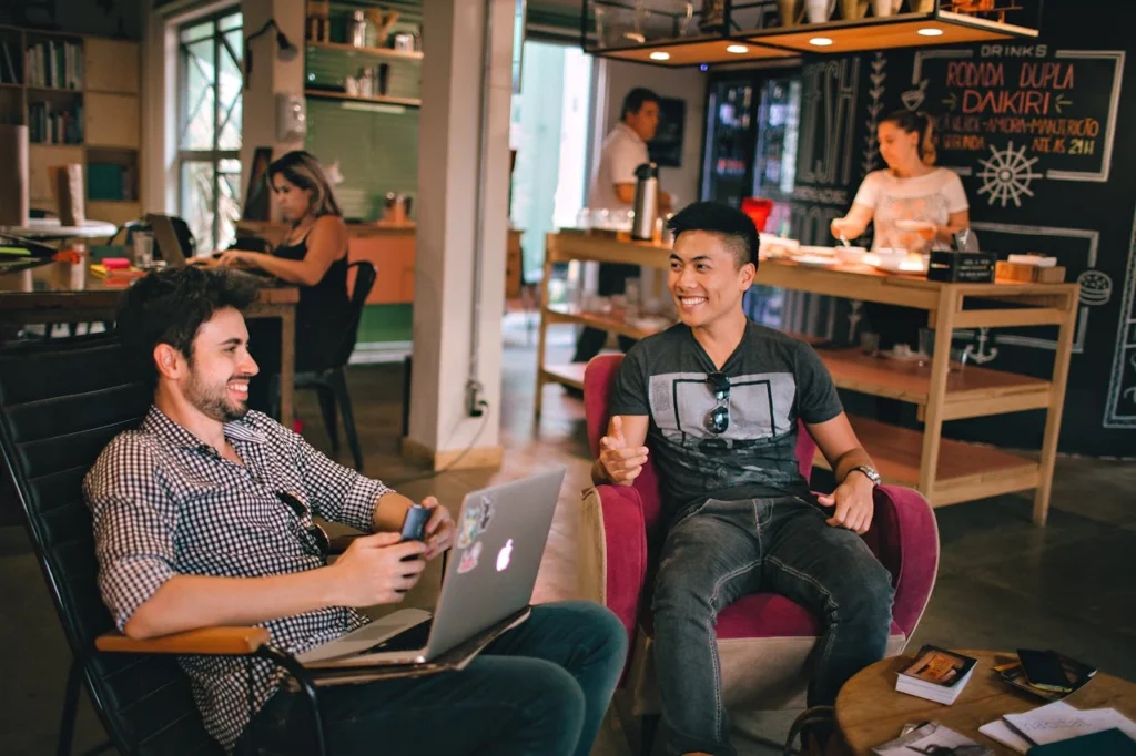 people in a joint work space