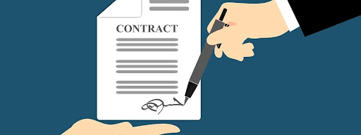 A smart contract is a blockchain contract which establishes a link between two parties.